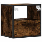 Comodini a Muro 2 pz Rovere Fumo 40x31x39,5 cm