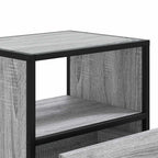 Comodino a Muro Grigio Sonoma 40x31x39,5 cm