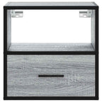 Comodini a Muro 2 pz Grigio Sonoma 40x31x39,5 cm