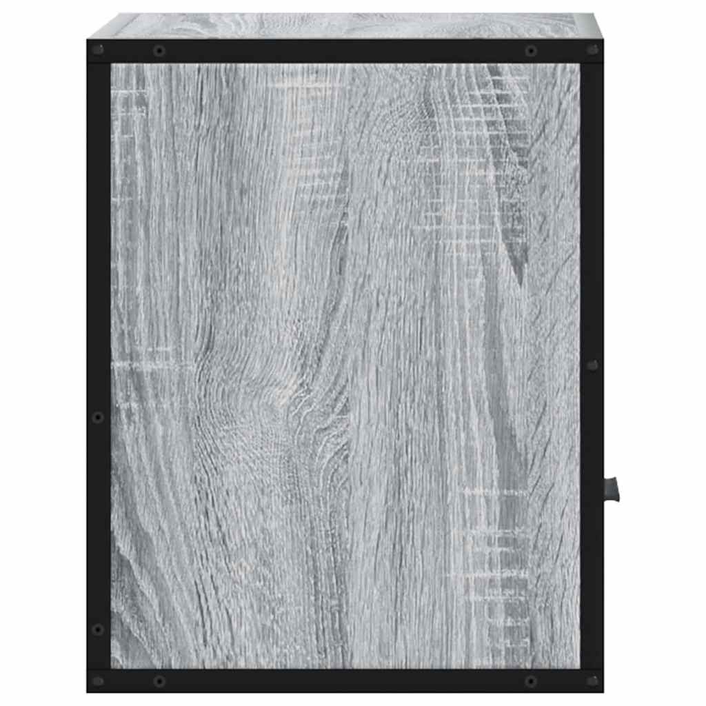 Comodini a Muro 2 pz Grigio Sonoma 40x31x39,5 cm