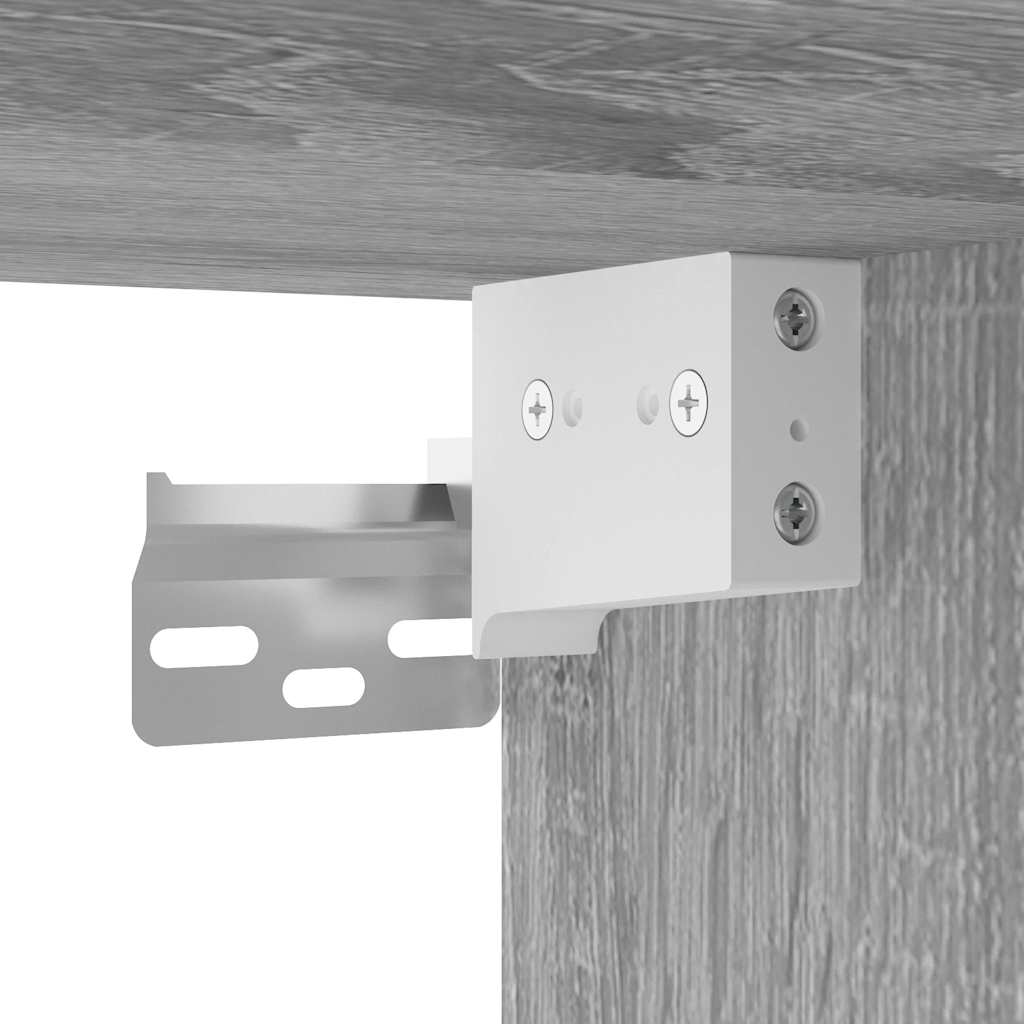 Comodini a Muro 2 pz Grigio Sonoma 40x31x39,5 cm