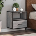 Comodini a Muro 2 pz Grigio Sonoma 40x31x39,5 cm