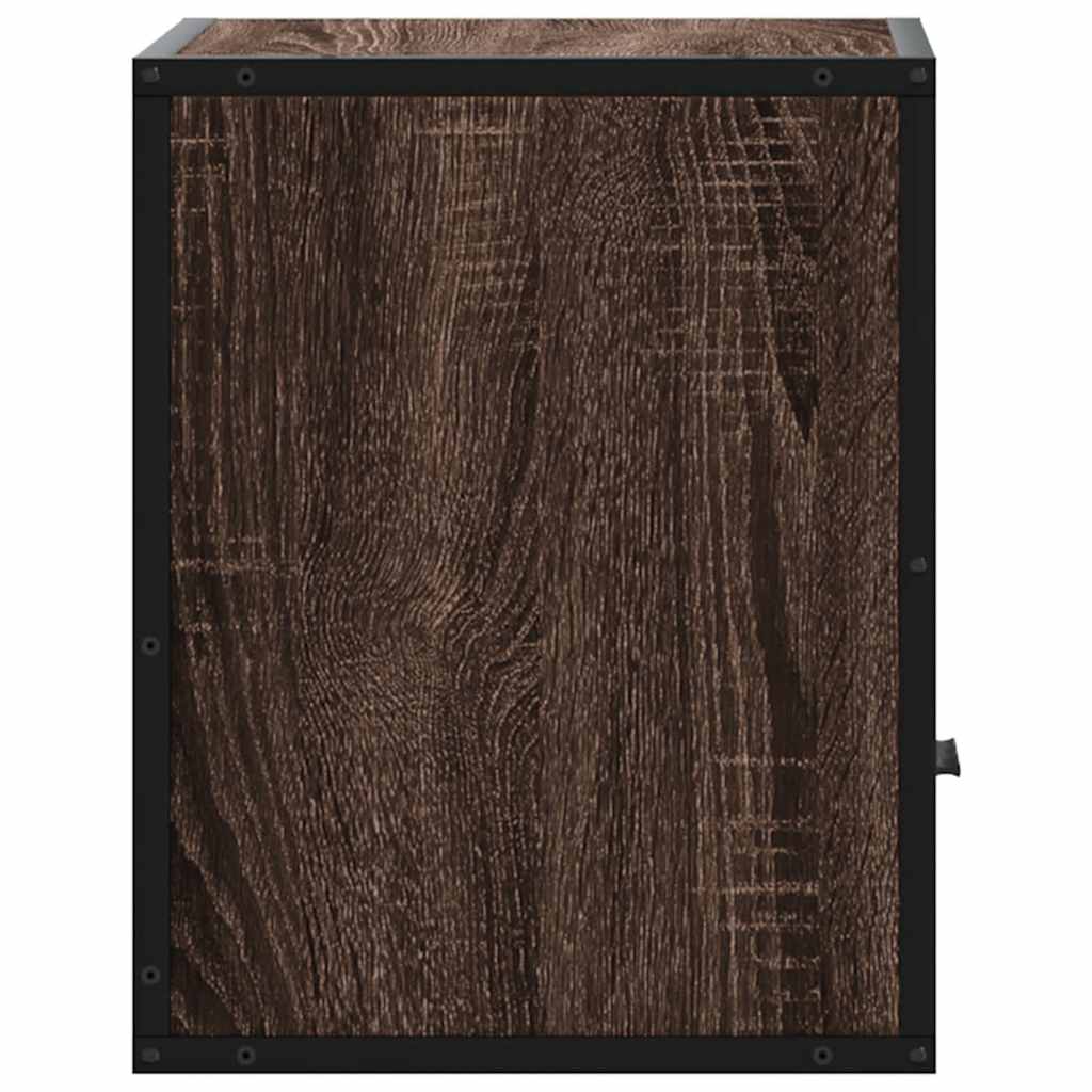 Comodino a Muro Rovere Marrone 40x31x39,5 cm