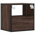 Comodino a Muro Rovere Marrone 40x31x39,5 cm