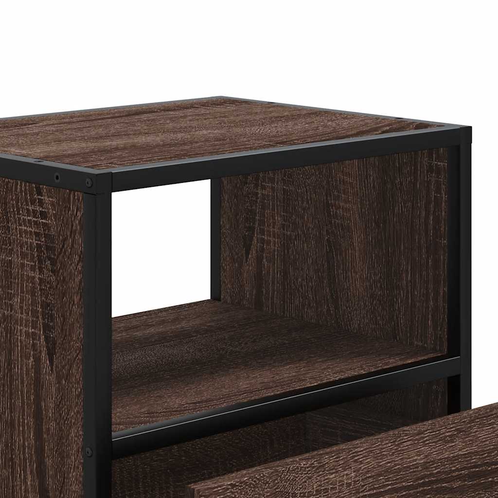 Comodino a Muro Rovere Marrone 40x31x39,5 cm