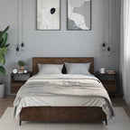 Comodini a Muro 2 pz Rovere Marrone 40x31x39,5 cm