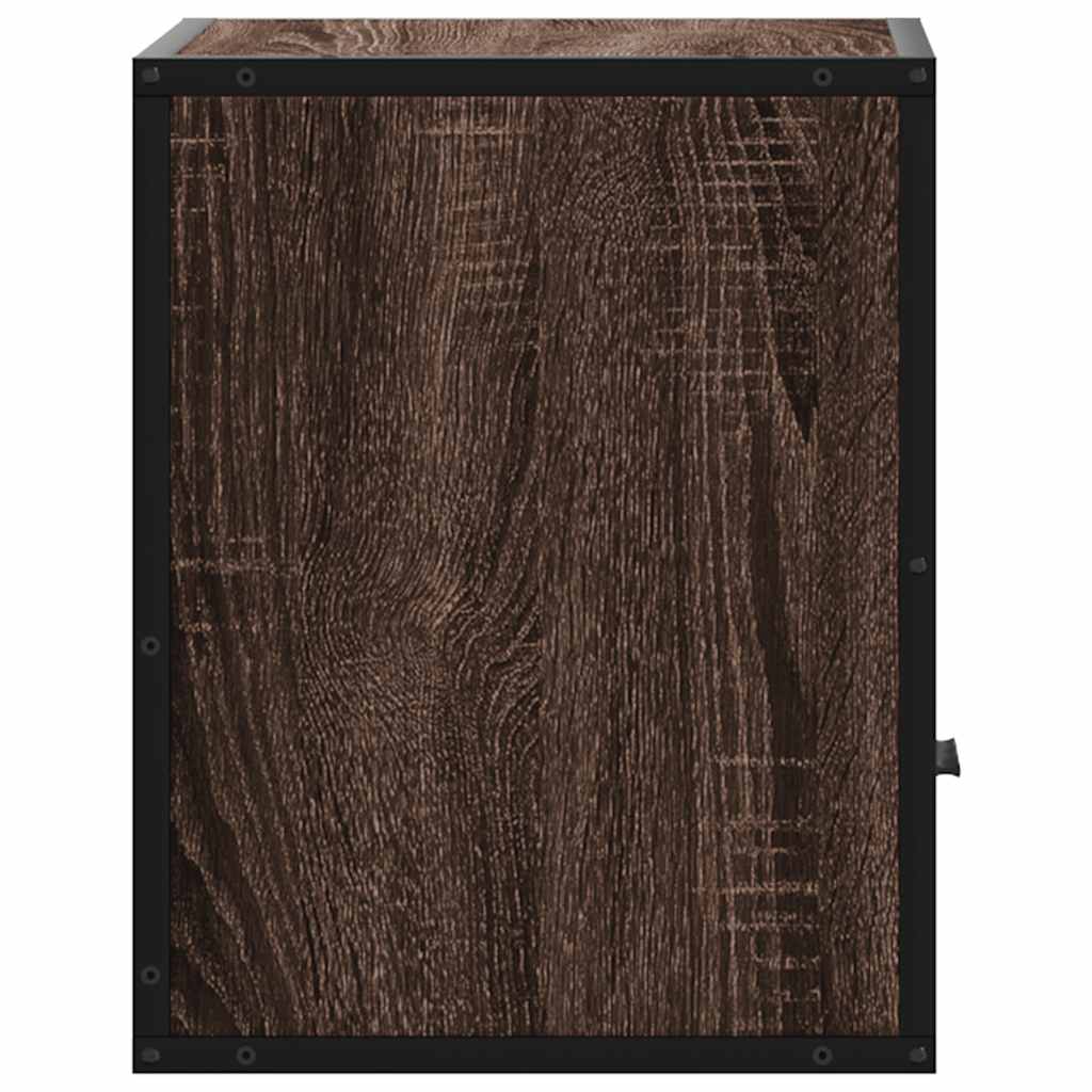 Comodini a Muro 2 pz Rovere Marrone 40x31x39,5 cm