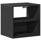Comodino a Muro Nero 40x31x39,5 cm