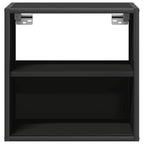 Comodino a Muro Nero 40x31x39,5 cm