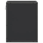 Comodino a Muro Nero 40x31x39,5 cm