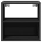 Comodini a Muro 2 pz Nero 40x31x39,5 cm