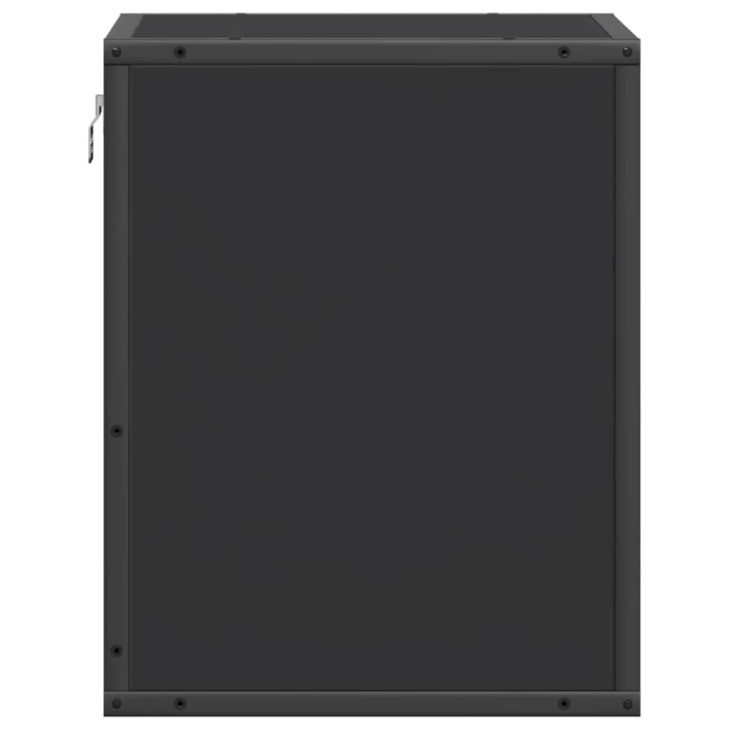 Comodini a Muro 2 pz Nero 40x31x39,5 cm