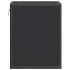 Comodini a Muro 2 pz Nero 40x31x39,5 cm