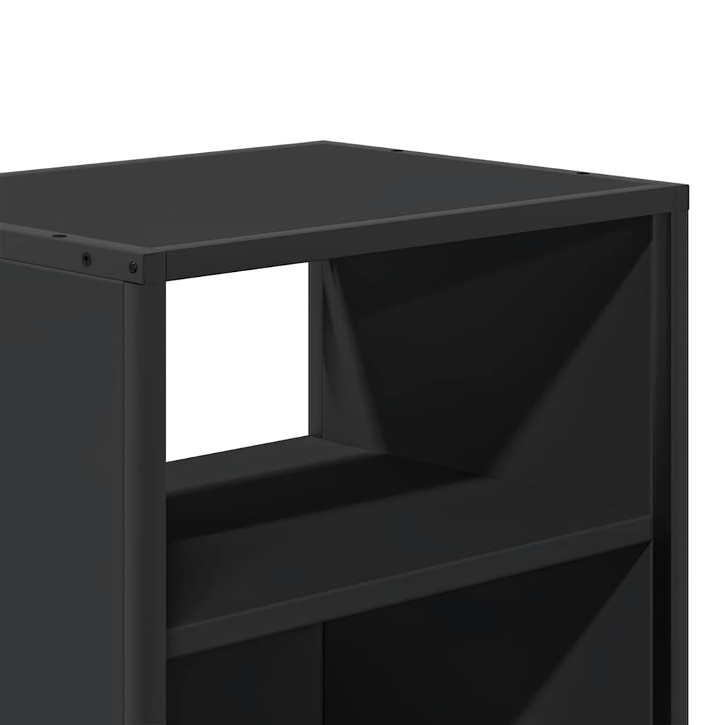 Comodini a Muro 2 pz Nero 40x31x39,5 cm