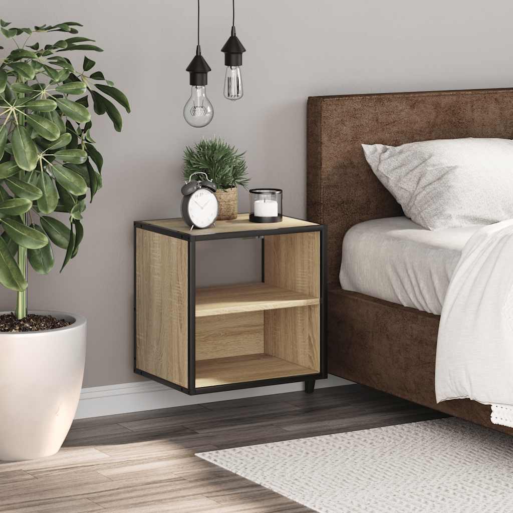 Comodino a Muro Rovere Sonoma 40x31x39,5 cm