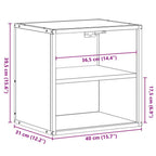 Comodino a Muro Rovere Sonoma 40x31x39,5 cm