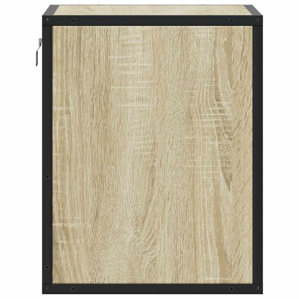 Comodini a Muro 2 pz Rovere Sonoma 40x31x39,5 cm