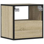 Comodini a Muro 2 pz Rovere Sonoma 40x31x39,5 cm
