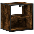 Comodino a Muro Rovere Fumo 40x31x39,5 cm