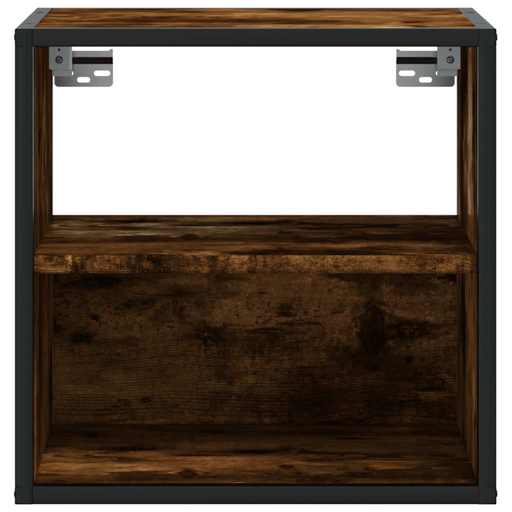 Comodino a Muro Rovere Fumo 40x31x39,5 cm