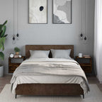 Comodini a Muro 2 pz Rovere Fumo 40x31x39,5 cm
