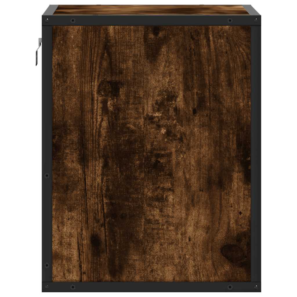Comodini a Muro 2 pz Rovere Fumo 40x31x39,5 cm