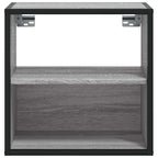 Comodino a Muro Grigio Sonoma 40x31x39,5 cm