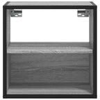 Comodini a Muro 2 pz Grigio Sonoma 40x31x39,5 cm