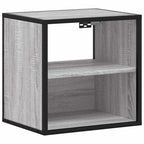Comodini a Muro 2 pz Grigio Sonoma 40x31x39,5 cm