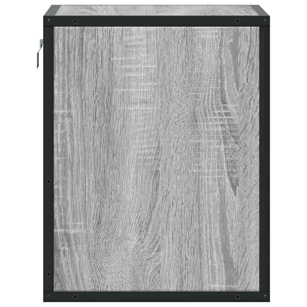 Comodini a Muro 2 pz Grigio Sonoma 40x31x39,5 cm