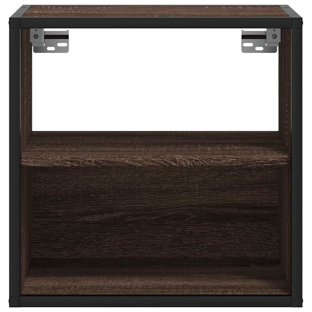 Comodino a Muro Rovere Marrone 40x31x39,5 cm