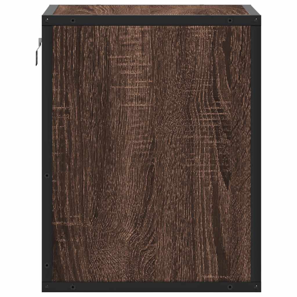 Comodino a Muro Rovere Marrone 40x31x39,5 cm
