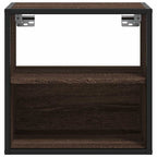 Comodini a Muro 2 pz Rovere Marrone 40x31x39,5 cm