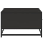 Tavolino Salotto Nero 90x57x35 cm in Truciolato e Metallo