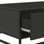Tavolino Salotto Nero 90x57x35 cm in Truciolato e Metallo