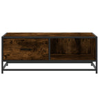 Tavolino Rovere Fumo 90x57x35 cm in Legno Multistrato e Metallo