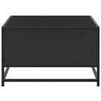 Tavolino Salotto Nero 100x57x35 cm in Truciolato e Metallo