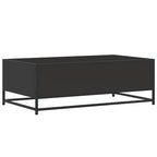 Tavolino Salotto Nero 100x57x35 cm in Truciolato e Metallo