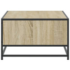 Tavolino Rovere Sonoma 100x57x35 cm Legno Multistrato Metallo
