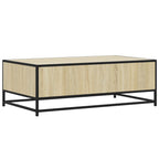 Tavolino Rovere Sonoma 100x57x35 cm Legno Multistrato Metallo