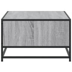 Tavolino Grigio Sonoma 100x57x35 cm Legno Multistrato e Metallo