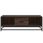 Tavolino Rovere Marrone 100x57x35 cm Legno Multistrato Metallo