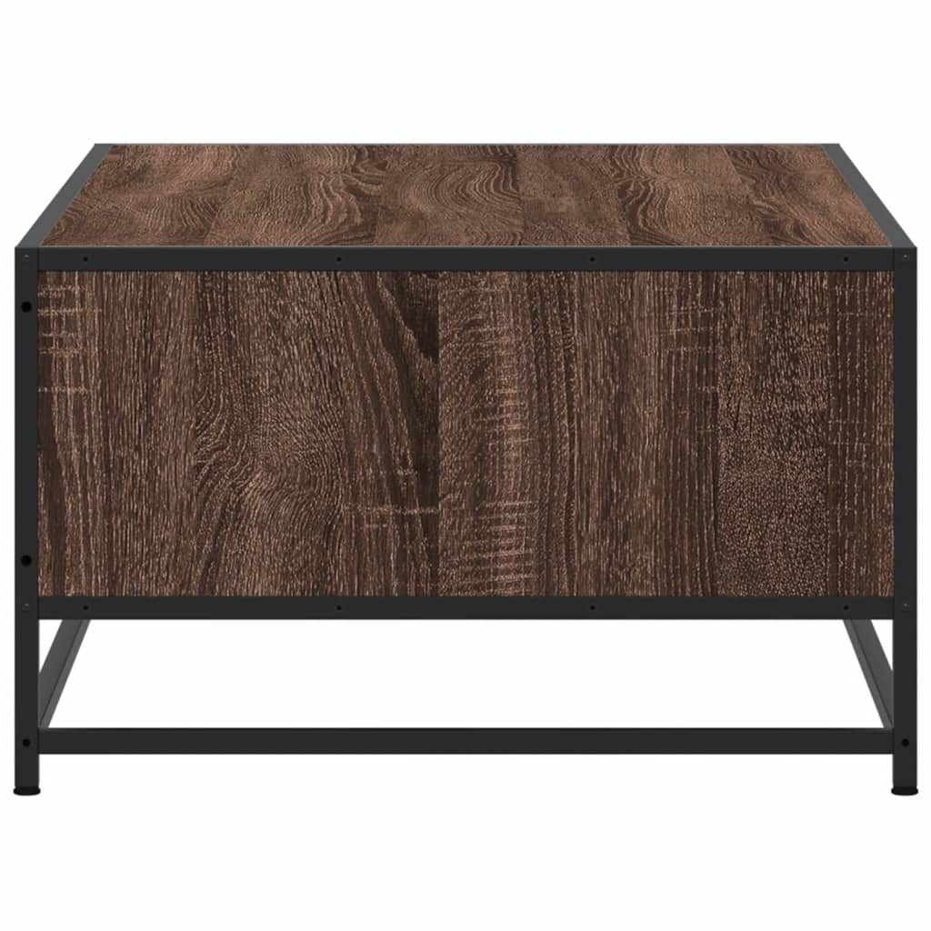 Tavolino Rovere Marrone 100x57x35 cm Legno Multistrato Metallo
