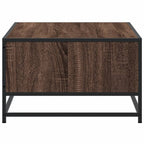Tavolino Rovere Marrone 100x57x35 cm Legno Multistrato Metallo