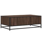 Tavolino Rovere Marrone 100x57x35 cm Legno Multistrato Metallo
