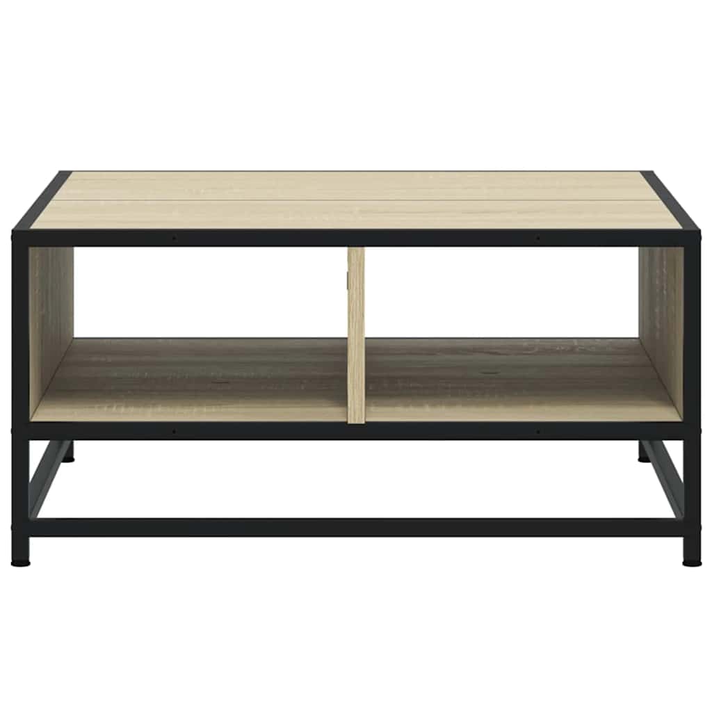 Tavolino Salotto Sonoma 60,5x60,5x30 cm in Truciolato e Metallo