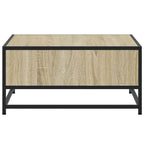 Tavolino Salotto Sonoma 60,5x60,5x30 cm in Truciolato e Metallo