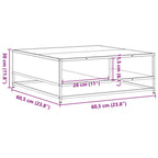 Tavolino Salotto Sonoma 60,5x60,5x30 cm in Truciolato e Metallo
