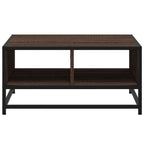 Tavolino Rovere Marrone 60,5x60,5x30 cm in Truciolato e Metallo