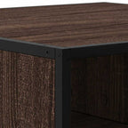 Tavolino Rovere Marrone 60,5x60,5x30 cm in Truciolato e Metallo